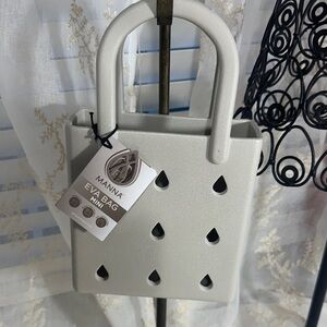 Manna Eva white tan iridescent waterproof mini bag